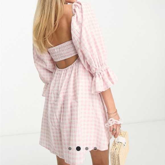 Beautiful Charlie Holiday pink gingham babydoll dress XS - Picture 2 of 4